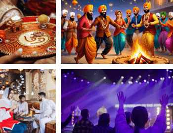 diverse cultural landscape of Delhi Hindus, Muslims, Sikhs, Christians